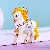 Zodiac Horse Keychain Wholesale Supply - Rhinestone Charm - Lucky Gemstone Horse White-Single OPP bag packaging