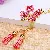 Wholesale Metal Four-Leaf Clover Keychains for Retailers - Pearl Clover Pink-single OPP bag packaging