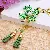Wholesale Metal Four-Leaf Clover Keychains for Retailers - Pearl Clover Green - Single OPP bag packaging