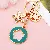 Wholesale Metal Four-Leaf Clover Keychains for Retailers - Clover green-single OPP bag packaging