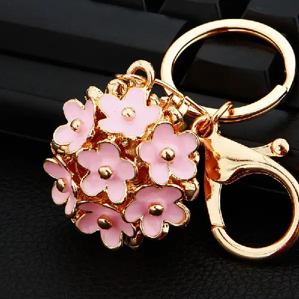 Hollow flower ball pink-single OPP bag packaging,chaincharmsupply.com