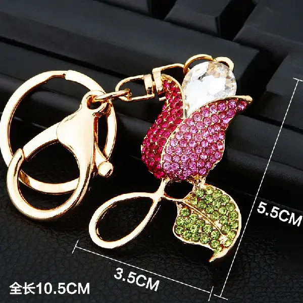 A12 water drop rose red-single OPP bag packaging,chaincharmsupply.com