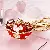 Wholesale Metal Four-Leaf Clover Keychains for Retailers - Fortune Little Yuanbao Red-single OPP bag packaging