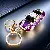 Wholesale Alloy Model Car Keychains for Bags & Phones - Full Rhinestone supercar purple-single OPP bag packaging