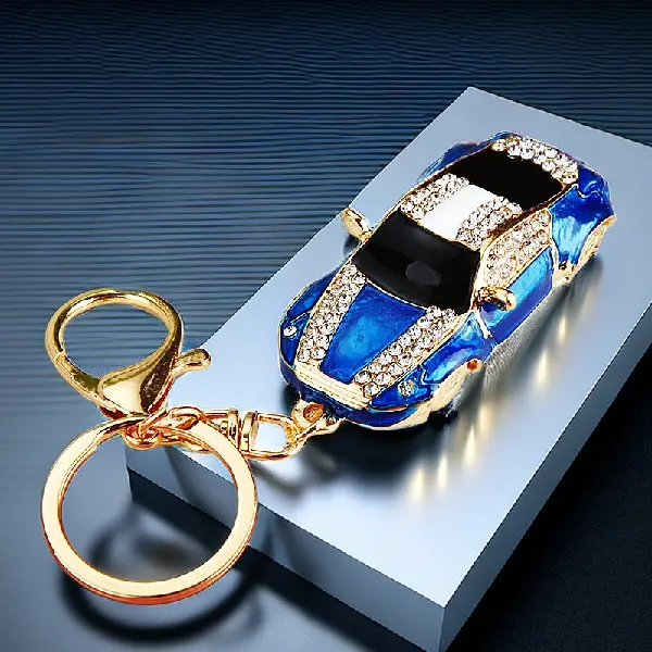 Full Rhinestone supercar sapphire-single OPP bag packaging,chaincharmsupply.com