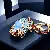Wholesale Alloy Model Car Keychains for Bags & Phones - Cute Q version car blue-single OPP bag packaging