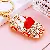 Wholesale Alloy Model Car Keychains for Bags & Phones - Convertible Big Red - Single OPP bag packaging