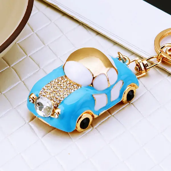 Princess Car Blue-single OPP bag packaging,chaincharmsupply.com