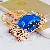 Wholesale Alloy Model Car Keychains for Bags & Phones - Classic car royal blue-single OPP bag packaging