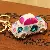Wholesale Alloy Model Car Keychains for Bags & Phones - Beetle White-Single OPP bag packaging