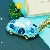 Wholesale Alloy Model Car Keychains for Bags & Phones - Beetle blue-single OPP bag packaging