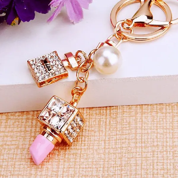 Perfume bottle lipstick pink-single OPP bag packaging,chaincharmsupply.com