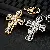 Wholesale Rhinestone Cross Keychains for Retailer Boost Sales - X-shaped cross color mixed hair-single OPP bag packaging