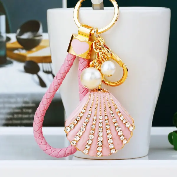 Pink rope + shell pink - single OPP bag packaging,chaincharmsupply.com