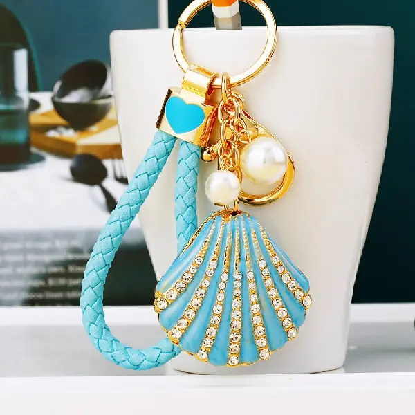 Sky blue rope + shell blue - single OPP bag packaging,chaincharmsupply.com