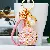 Premium Quality Pearl Shell Rhinestone Keychains Wholesale - Pink Lucky Rope + Shell Pink - Single OPP Bag Packaging