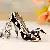 Quality Supply Rhinestone Polka Dot High Heels Keychain - Polka dot high heels black - packed in a single OPP bag