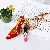 Quality Supply Rhinestone Polka Dot High Heels Keychain - Lipstick Pearl Shoes Red - Single OPP Bag Packaging