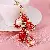 Wholesale Rhinestone Pearl Pomegranate Flower Keychains - Pearl pomegranate flower-single OPP bag packaging