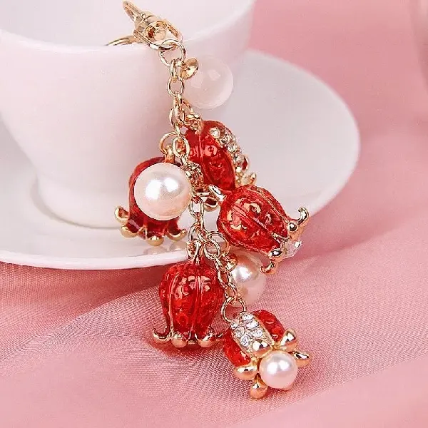 Pearl pomegranate flower-single OPP bag packaging,chaincharmsupply.com