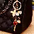 Wholesale Rhinestone Pearl Pomegranate Flower Keychains - Key tassel four-leaf clover-single OPP bag packaging
