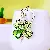 Wholesale Crystal Four-Leaf Clover Flower Car Keychain Supply - A329 rhinestone four-leaf clover green-single OPP bag packaging