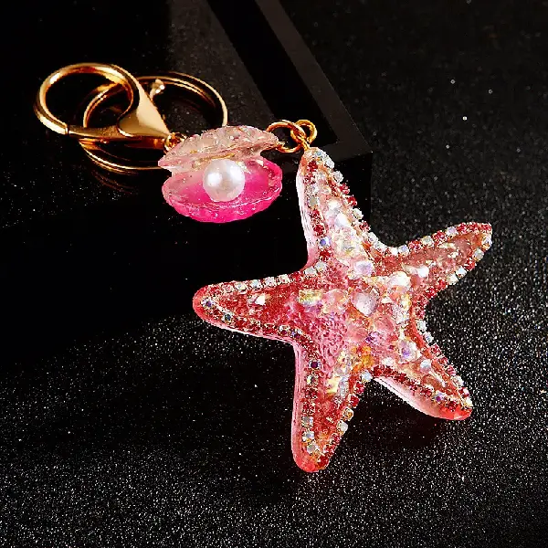 A553 jelly starfish pink-single OPP bag packaging,chaincharmsupply.com