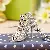 Wholesale Rhinestone-Encrusted Sneakers & Bag Charm Supply - Hollow shoes silver-single OPP bag packaging