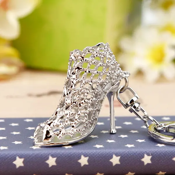 Hollow shoes silver-single OPP bag packaging,chaincharmsupply.com