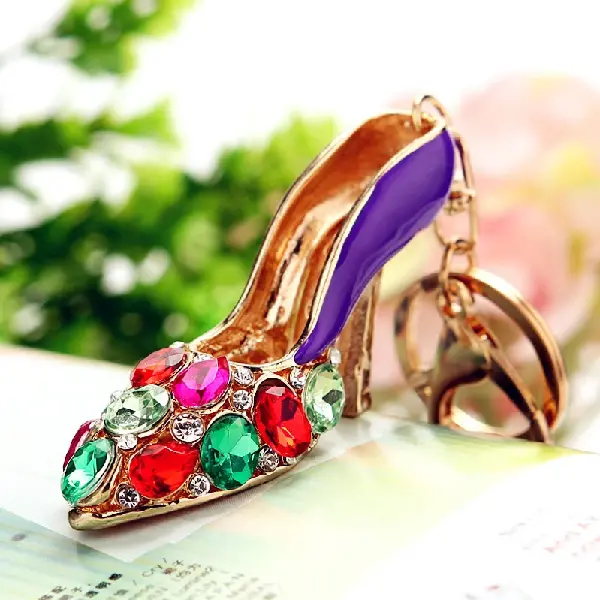 Crystal Slippers Purple-Single OPP Bag Packaging,chaincharmsupply.com