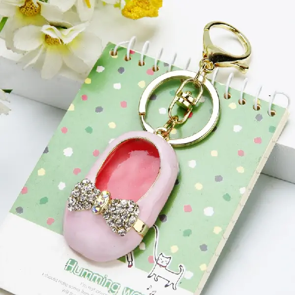 Bow shoes pink-single OPP bag packaging,chaincharmsupply.com