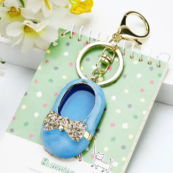 Bow Tie Shoes Blue-Single OPP Bag Packaging,chaincharmsupply.com