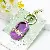 Wholesale Rhinestone-Encrusted Sneakers & Bag Charm Supply - Bow Tie Shoes Purple-Single OPP Bag Packaging