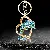 High-Quality Rhinestone Crown Dolphin Keychain Wholesale Supply - Love dolphin blue-single OPP bag packaging