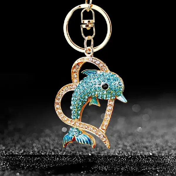 Love dolphin blue-single OPP bag packaging,chaincharmsupply.com