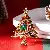 Wholesale Rhinestone Christmas Tree Keychains for Retailer - A373 Rhinestone-encrusted Christmas tree yellow-single OPP bag packaging