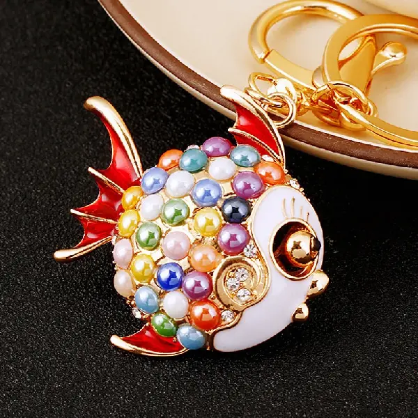 Colorful pearl fish-single OPP bag packaging,chaincharmsupply.com