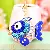 Wholesale Korean Creative Wealth Fish Keychain for Retailers - Upgraded version of small fish blue-single OPP bag packaging
