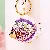 Wholesale Korean Creative Wealth Fish Keychain for Retailers - Flounder Purple - Single OPP bag packaging