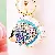 Wholesale Korean Creative Wealth Fish Keychain for Retailers - Flounder Blue - Single OPP bag packaging