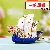 Wholesale Korean Creative Wealth Fish Keychain for Retailers - Smooth sailing blue-single OPP bag packaging