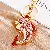 Wholesale Korean Creative Wealth Fish Keychain for Retailers - Crown Dolphin Pink-single OPP bag packaging