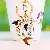 Wholesale Korean Creative Wealth Fish Keychain for Retailers - Holding gem dolphin white-single OPP bag packaging