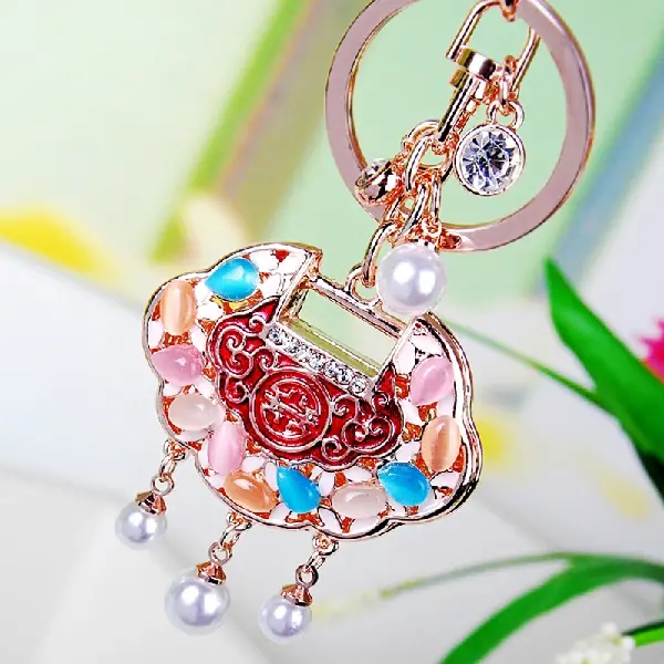 Colored Rhinestone Ruyi lock-single OPP bag packaging,chaincharmsupply.com