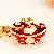 Wholesale Korean Creative Wealth Fish Keychain for Retailers - Fortune Little Yuanbao Red-single OPP bag packaging