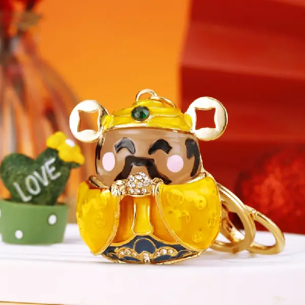 God of Wealth Gold-single OPP bag packaging,chaincharmsupply.com