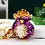 Wholesale Korean Creative Wealth Fish Keychain for Retailers - Double-sided classic lucky bag purple-single OPP bag packaging