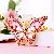Wholesale Colorful Crystal Butterfly Keychains for Retail - Gem butterfly pink-single OPP bag packaging