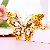 Wholesale Colorful Crystal Butterfly Keychains for Retail - Gem butterfly yellow-single OPP bag packaging