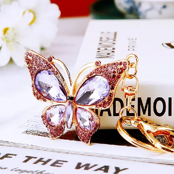 Gem butterfly purple-single OPP bag packaging,chaincharmsupply.com